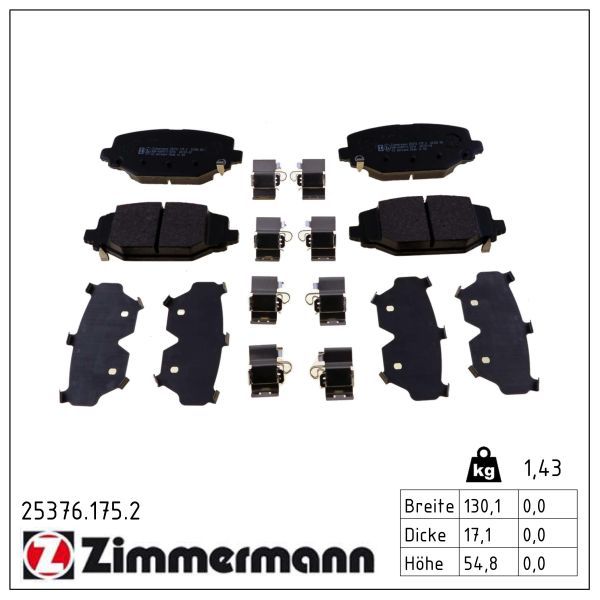 Гальмівні колодки дискові ZIMMERMANN 253761752 - zapix