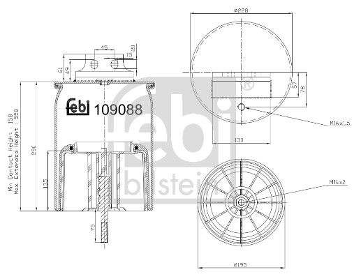 Пневматична підвіска FEBI BILSTEIN 109088 - zapix