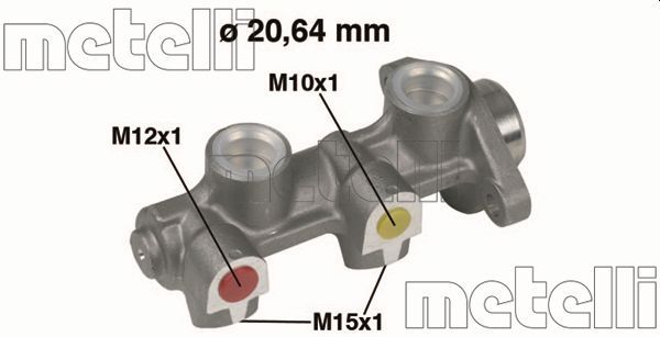 Головний гальмівний циліндр METELLI 050180 - zapix