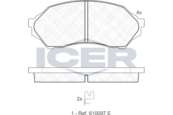Гальмівні колодки дискові ICER 181309 - zapix