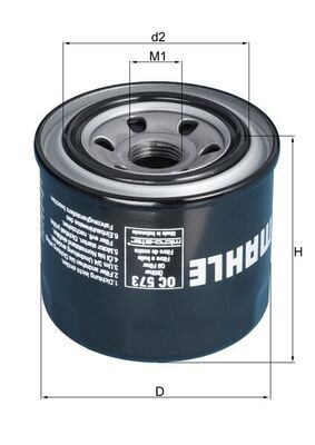 Оливний фільтр MAHLE OC573 - zapix