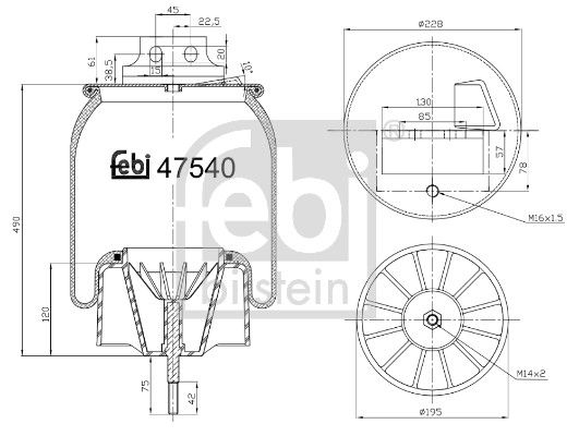 Пневматична підвіска FEBI BILSTEIN 47540 - zapix