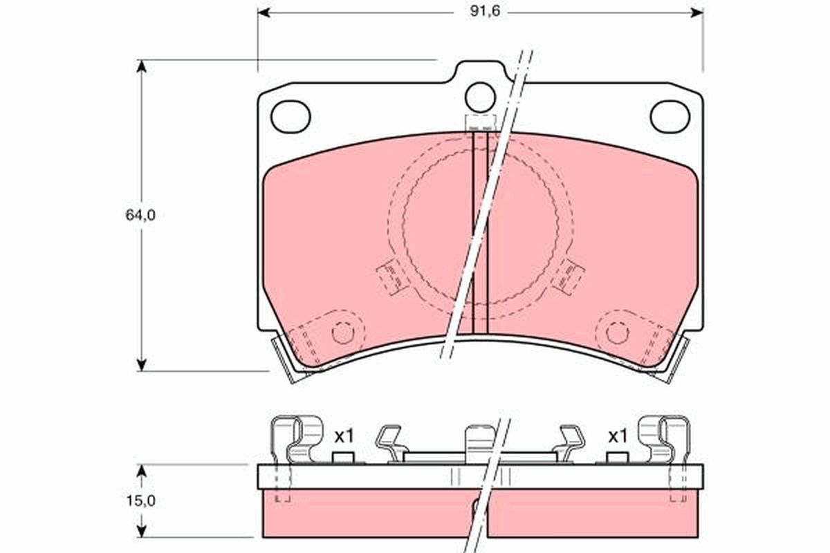 Гальмівні колодки дискові TRW GDB374 - zapix