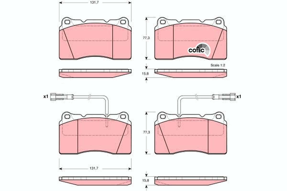 Гальмівні колодки дискові TRW GDB1363 - zapix