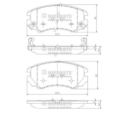 Гальмівні колодки дискові NIPPARTS J3600541 - zapix
