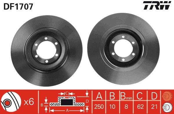 Гальмівний диск TRW DF1707 - zapix
