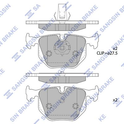 Тормозные колодки дисковые HI-Q SP2168