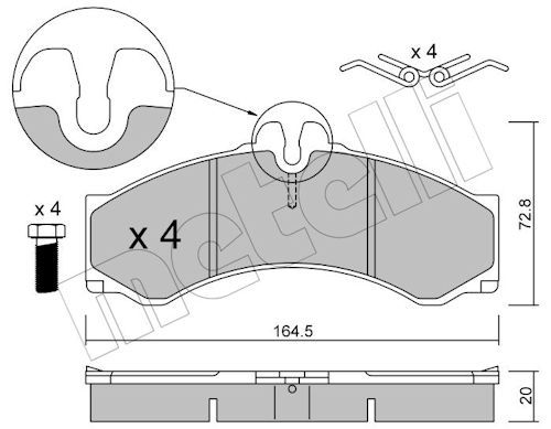 Гальмівні колодки дискові METELLI 2202620 - zapix