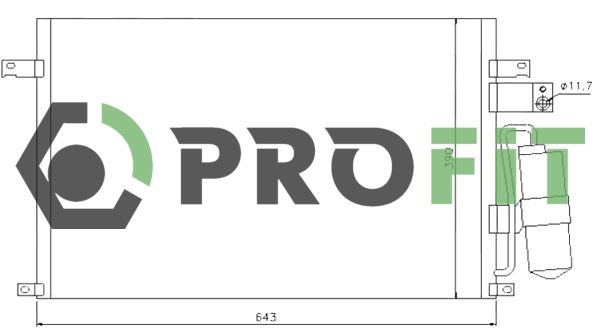 Радіатор кондиціонера PROFIT 17700102 - zapix