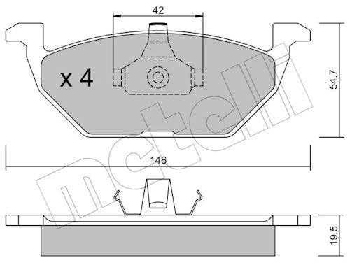 Гальмівні колодки дискові METELLI 2202110 - zapix
