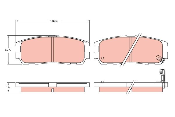 Гальмівні колодки дискові TRW GDB2452 - zapix