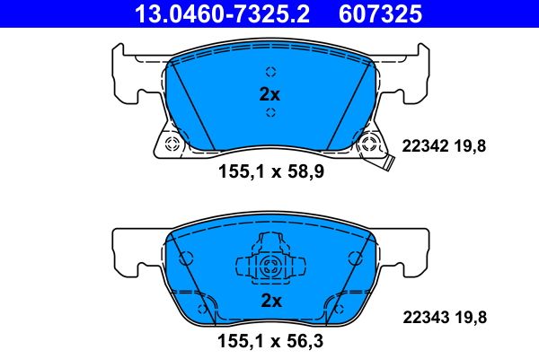 Гальмівні колодки дискові ATE 13046073252 - zapix