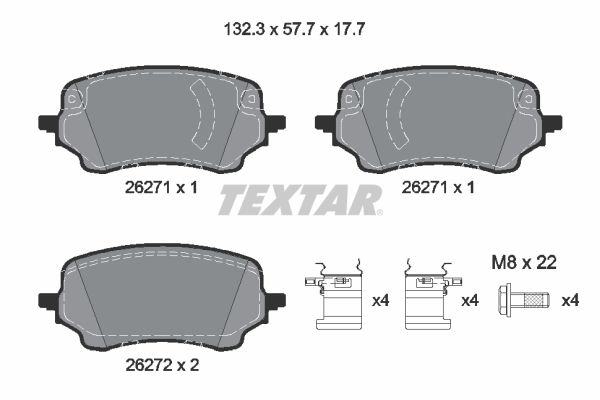 Гальмівні колодки дискові TEXTAR 2627101