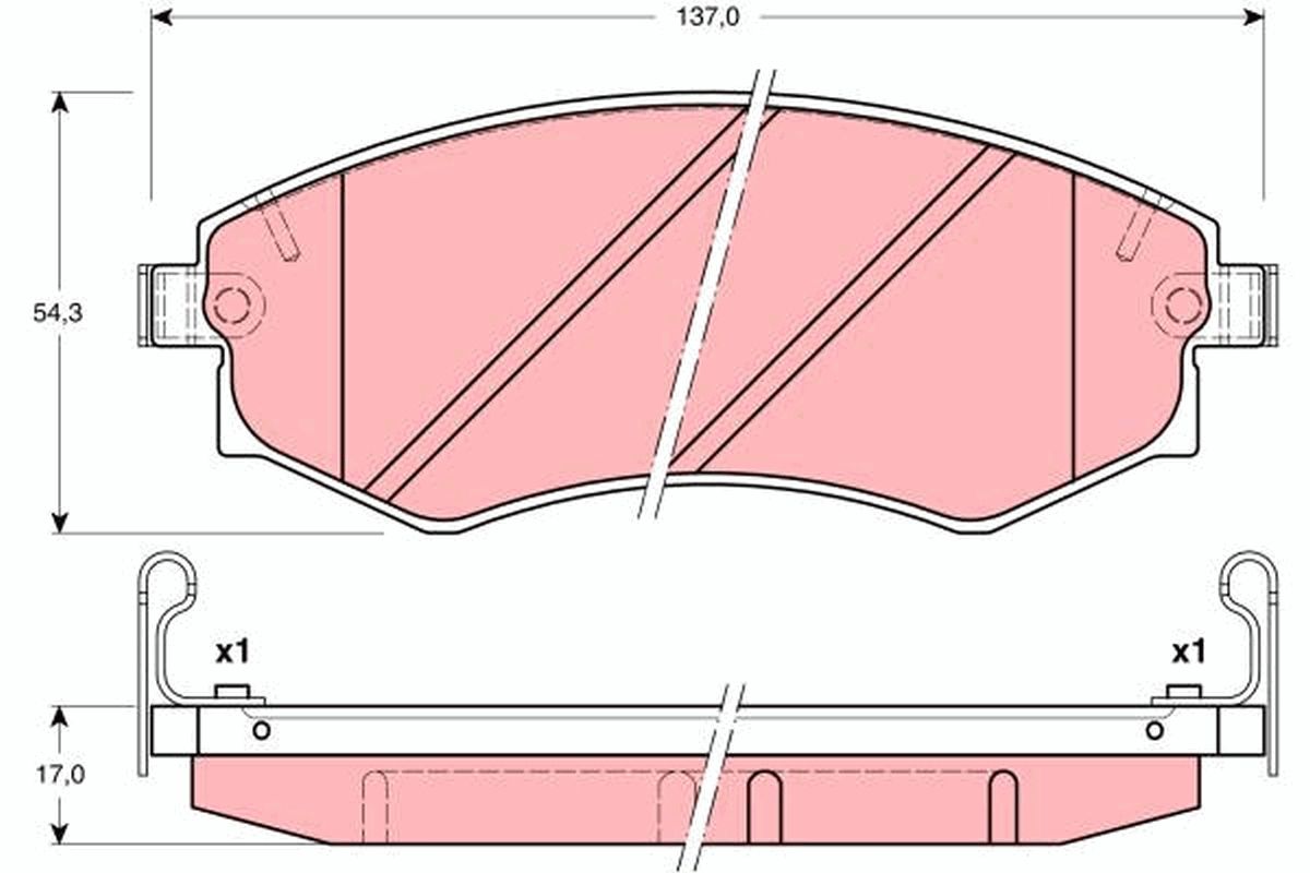 Гальмівні колодки дискові TRW GDB3169 - zapix