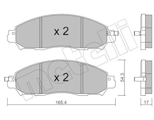 Гальмівні колодки дискові METELLI 2210810 - zapix