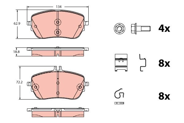 Гальмівні колодки дискові TRW GDB2330 - zapix