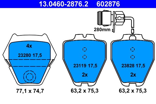 Гальмівні колодки дискові ATE 13046028762 - zapix