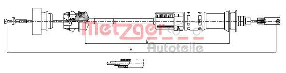 Тросик зчеплення METZGER 113921 - zapix