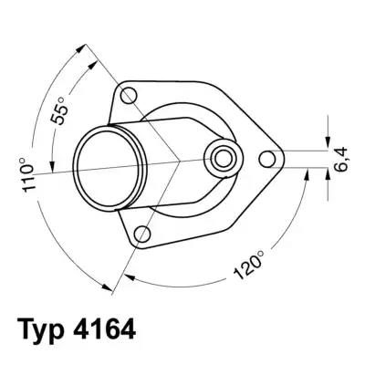 Термостат BORGWARNER (WAHLER) 416492D - zapix