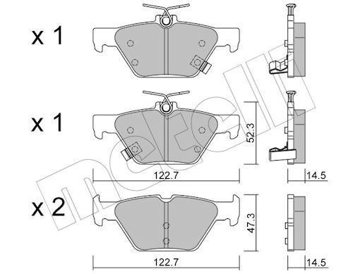 Гальмівні колодки дискові METELLI 2210870 - zapix