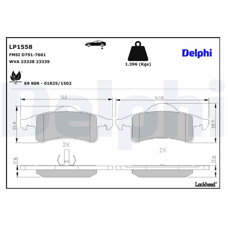 Гальмівні колодки дискові DELPHI LP1558 - zapix