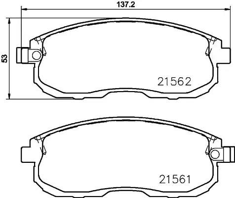 Гальмівні колодки дискові NISSHINBO NP2044 - zapix