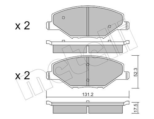 Гальмівні колодки дискові METELLI 2210060 - zapix