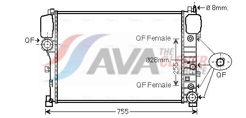 Радіатор охолодження двигуна AVA QUALITY COOLING MS2447 - zapix