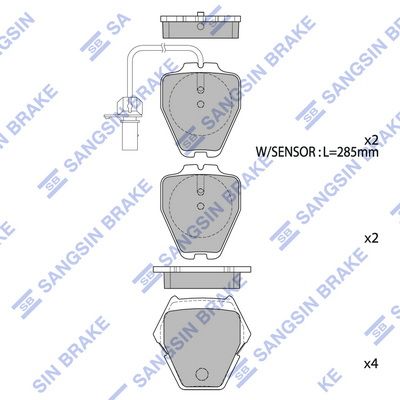 Тормозные колодки дисковые HI-Q SP1790