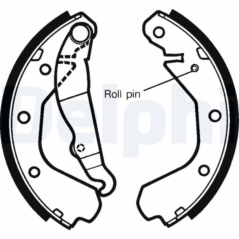 Тормозные колодки ручника (барабанные) DELPHI LS1292