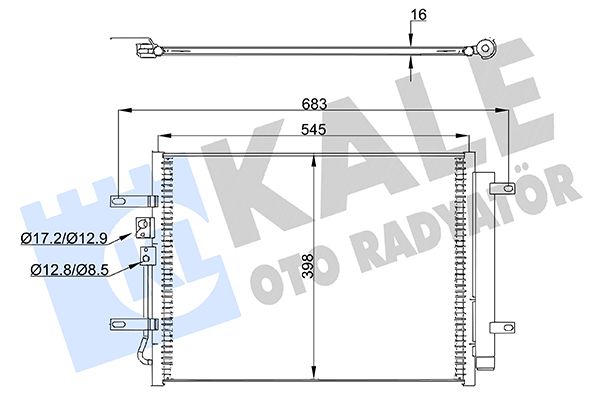 Радіатор кондиціонера KALE OTO RADYATÖR 357875 - zapix