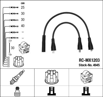 Кабелі запалювання NGK 4945 - zapix