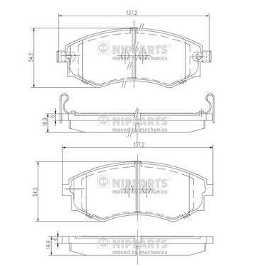 Гальмівні колодки дискові NIPPARTS J3601055 - zapix