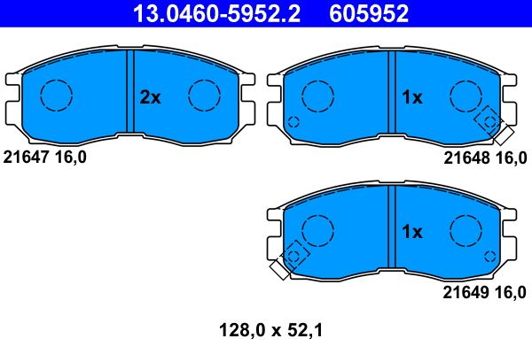 Гальмівні колодки дискові ATE 13046059522 - zapix