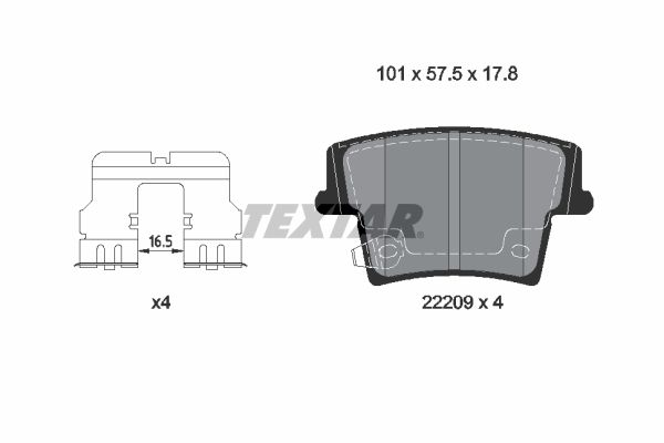 Гальмівні колодки дискові TEXTAR 2220901 - zapix