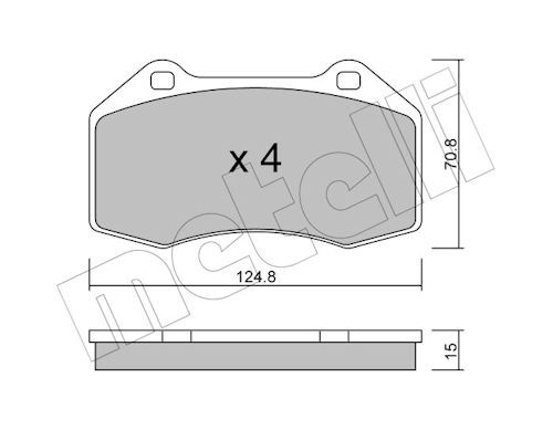 Гальмівні колодки дискові METELLI 2206510 - zapix