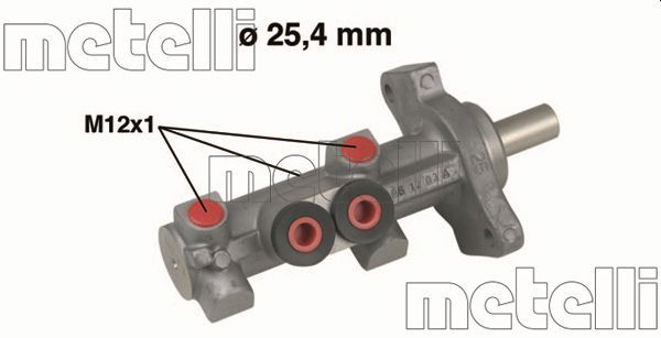 Головний гальмівний циліндр METELLI 050618 - zapix