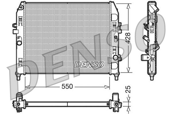 Радіатор охолодження двигуна DENSO DRM44008 - zapix