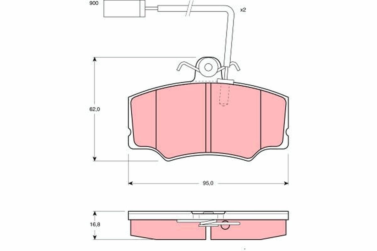 Гальмівні колодки дискові TRW GDB1045 - zapix