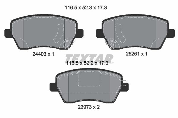 Гальмівні колодки дискові TEXTAR 2440301 - zapix