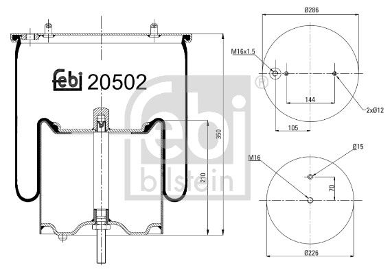 Пневматична підвіска FEBI BILSTEIN 20502 - zapix