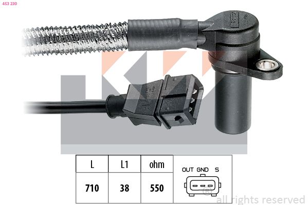 Датчик положення колінчастого валу KW 453230 - zapix