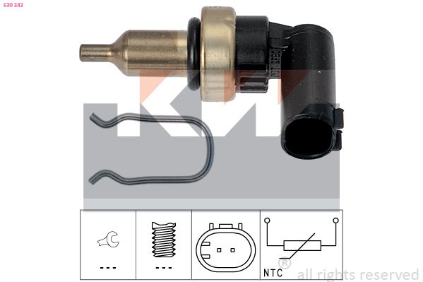 Датчик температури охолоджуючої рідини KW 530343 - zapix