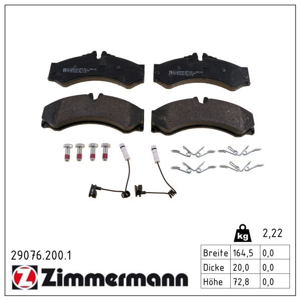 Гальмівні колодки дискові ZIMMERMANN 290762001 - zapix