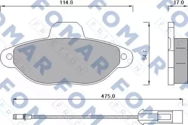 Гальмівні колодки дискові FOMAR FRICTION FO582881 - zapix