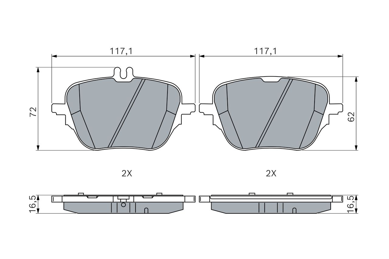 Гальмівні колодки дискові BOSCH 0986460293 - zapix