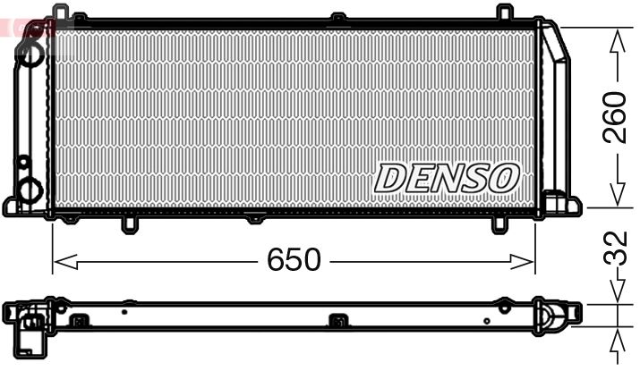 Радіатор охолодження двигуна DENSO DRM02008 - zapix