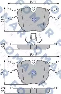 Гальмівні колодки дискові FOMAR FRICTION FO900081 - zapix
