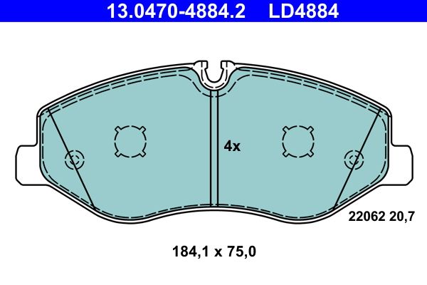 Гальмівні колодки дискові ATE 13047048842 - zapix