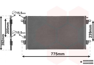 Радіатор кондиціонера VAN WEZEL 43005366 - zapix
